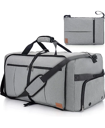 Urtala 80L Large Duffle Bag for Travel, 26” Travel Duffel Bag with Shoe Compartment, Foldable Collapsible Overnight Bag Gym Bag Weekender Bags