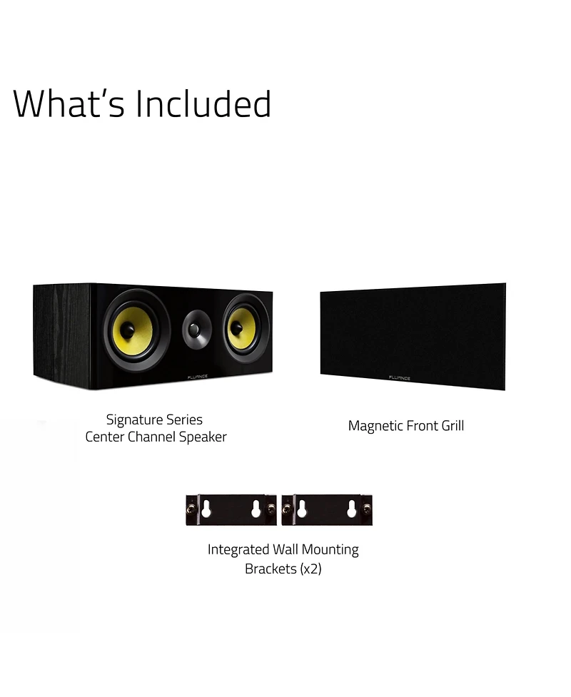 Fluance Signature HiFi 2-Way Center Channel Speaker for Enhanced Dialogue and Vocals Home Theater Surround Sound Systems - Natural Walnut (Hfcw)