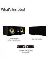 Fluance Signature HiFi 2-Way Center Channel Speaker for Enhanced Dialogue and Vocals Home Theater Surround Sound Systems - Natural Walnut (Hfcw)