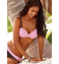 Lascana Women's Gingham Underwire Bikini Swimsuit Top Bra Sizing