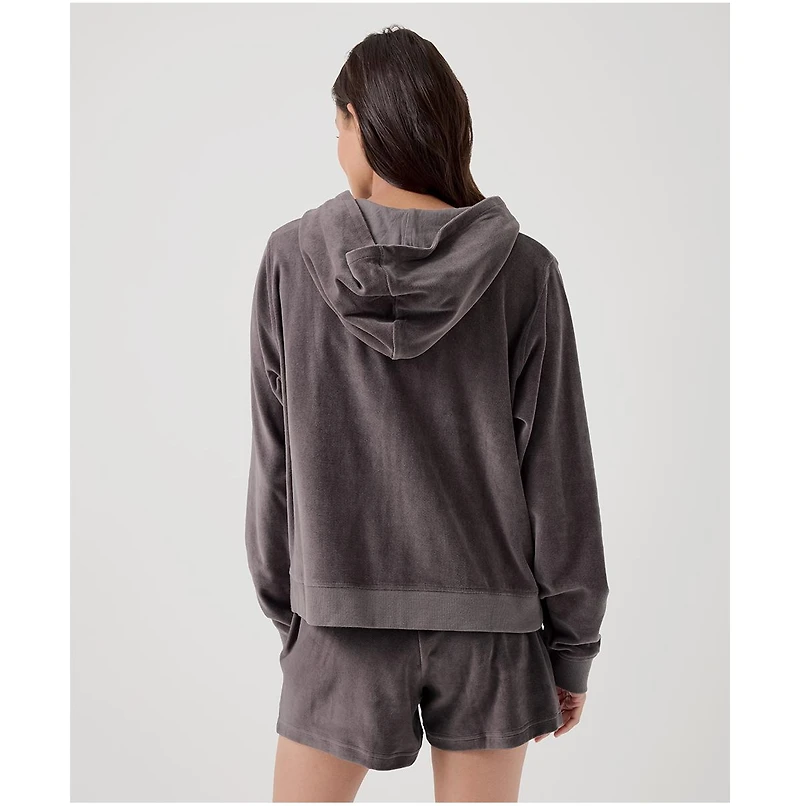 Pact Women's Organic Cotton Velour Zip Hoodie