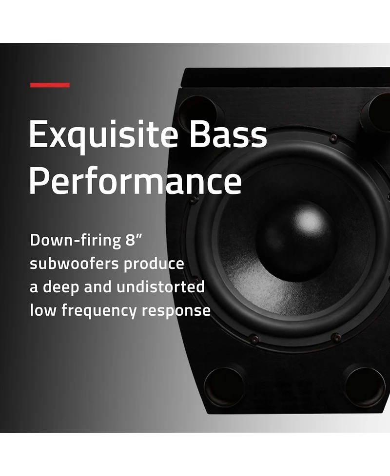 Fluance Reference Surround Sound Home Theater 5.0 Channel Speaker System including 3-Way Floorstanding Towers, Center Channel, and Rear