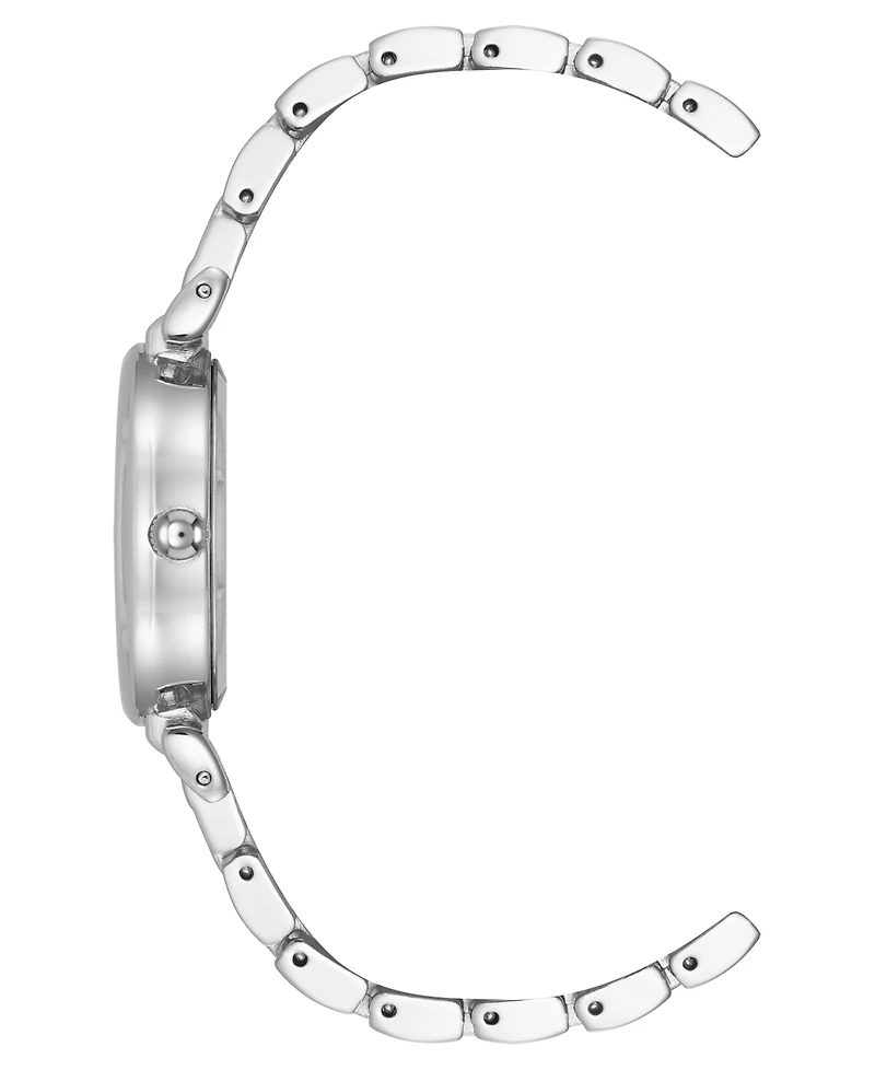 Anne Klein Women's Quartz Oval Roman Numeral Silver-Tone Metal Alloy Watch, 25mm