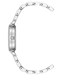 Anne Klein Women's Quartz Oval Roman Numeral Silver-Tone Metal Alloy Watch, 25mm