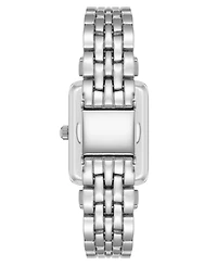 Anne Klein Women's Quartz Rectangular Roman Numeral Silver-Tone Metal Alloy Watch, 23mm