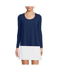 Lands' End Women's Power Performance Long Sleeve Scoopneck Tee