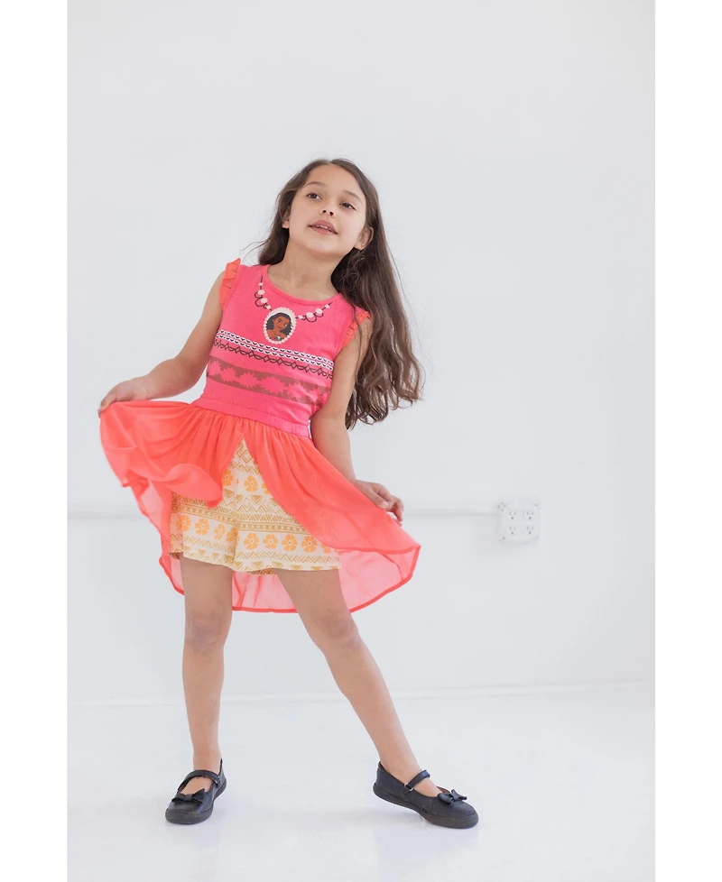 Disney Princess Moana Girls Romper With Skirt Overlay Toddler |Child