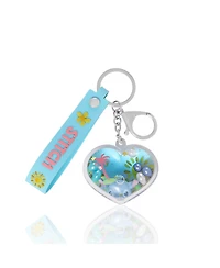 Disney Lilo & Stitch Heart Keychain with Floating Stitch Charm