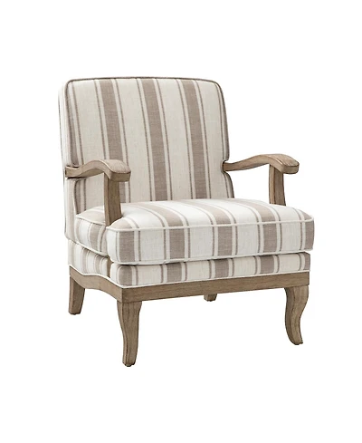 Rinaldo Farmhouse Armchair with Solid Wood Armrests