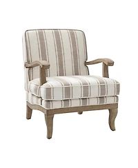 Rinaldo Farmhouse Armchair with Solid Wood Armrests