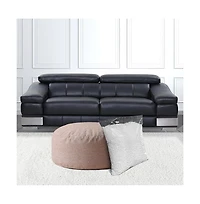 Cotton Knit Round Pouf Ottoman – Comfortable and Functional