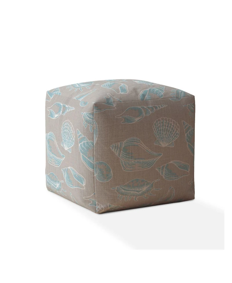 Canvas Animal Print Pouf Ottoman – Stylish and Versatile