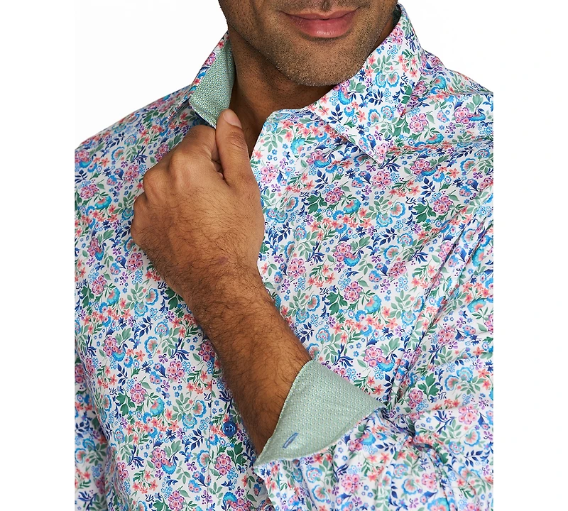 Nick Graham Men's Botanical Floral Dress Shirt