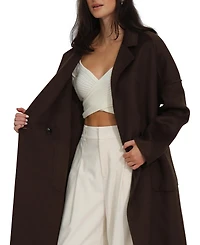 Belle & Bloom Women's Publisher Double-Breasted Wool Blend Coat