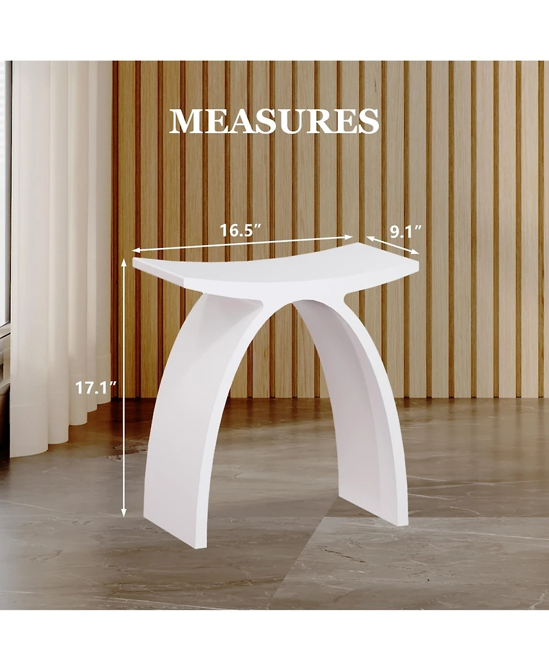 Casainc Freestanding Solid Surface Bathroom Shower Stool