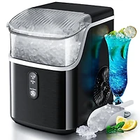 Antarctic Star Nugget Ice Makers Countertop, Pebble Ice Machine with Chewable Pellet Ice, 34Lbs/24H, Self-Cleaning, Sonic Ice, One-Click Operation, fo