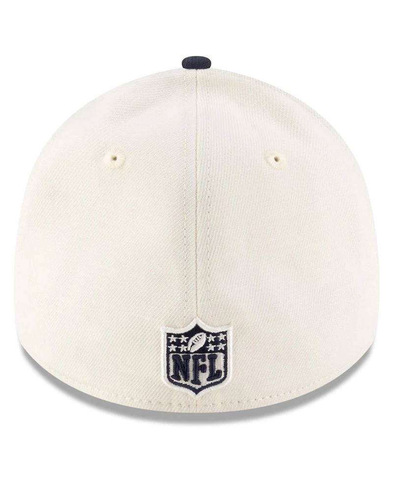 New Era Men's Cream/Navy Chicago Bears 2025 Nfl Draft 39THIRTY Flex Hat