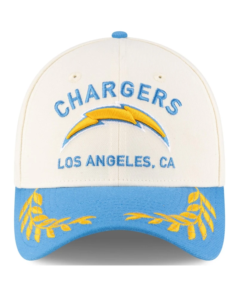 New Era Men's Cream/Powder Blue Los Angeles Chargers 2025 Nfl Draft 39THIRTY Flex Hat