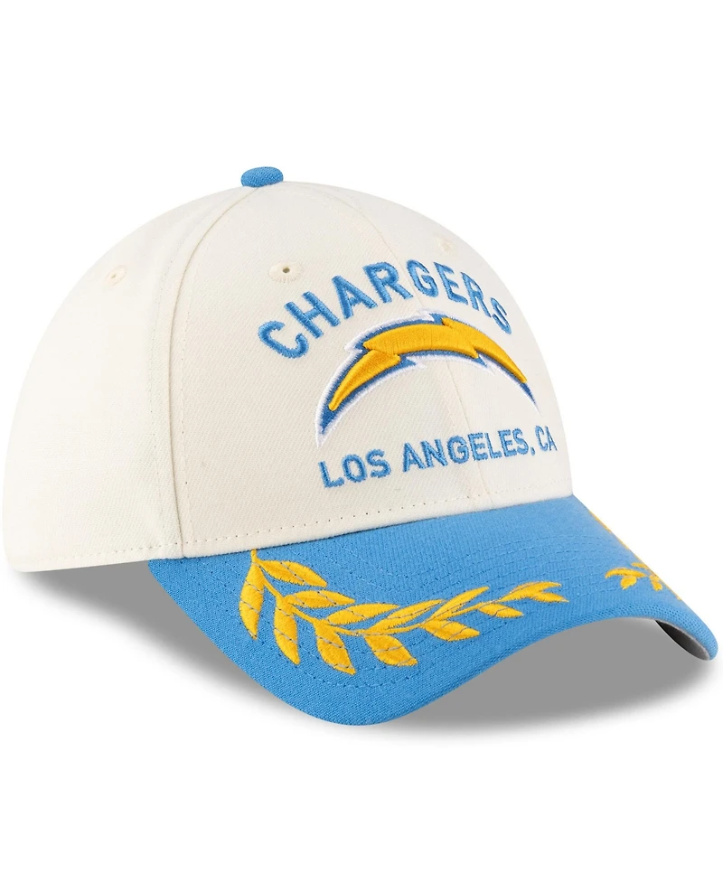 New Era Men's Cream/Powder Blue Los Angeles Chargers 2025 Nfl Draft 39THIRTY Flex Hat