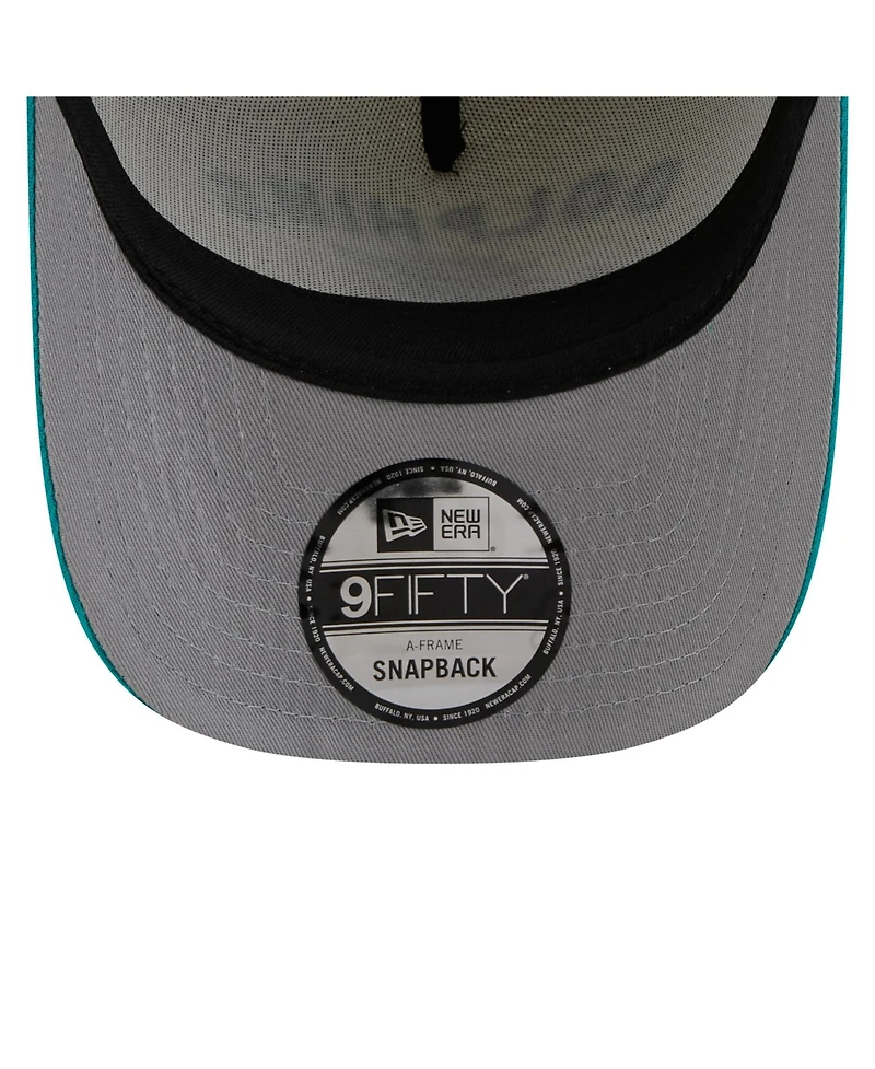 New Era Men's Cream/Aqua Miami Dolphins 2025 Nfl Draft A-Frame 9FIFTY Snapback Hat