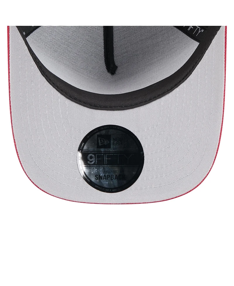 New Era Men's Black/Cardinal Arizona Cardinals 2025 Nfl Draft A-Frame 9FIFTY Snapback Hat
