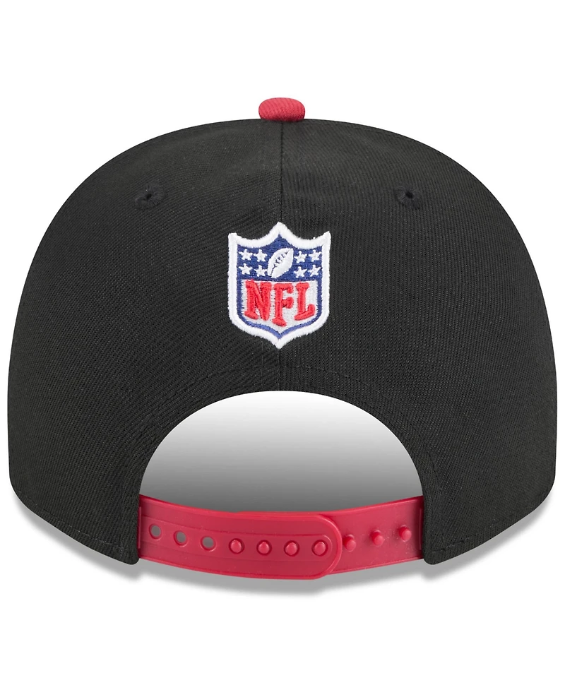 New Era Men's Black/Cardinal Arizona Cardinals 2025 Nfl Draft A-Frame 9FIFTY Snapback Hat