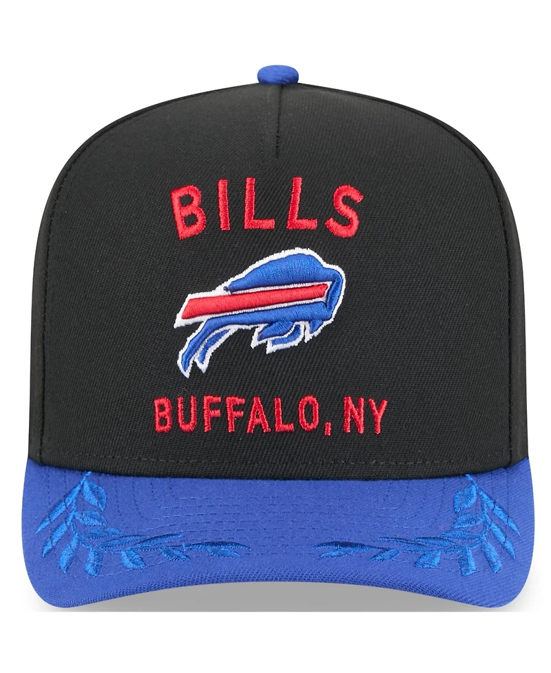 New Era Men's Black/Royal Buffalo Bills 2025 Nfl Draft A-Frame 9FIFTY Snapback Hat