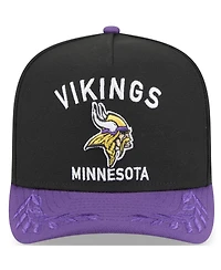New Era Men's Black/Purple Minnesota Vikings 2025 Nfl Draft A-Frame 9FIFTY Snapback Hat