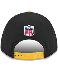 New Era Men's Black/Yellow Pittsburgh Steelers 2025 Nfl Draft 9FORTY A-Frame M-Crown Adjustable Hat