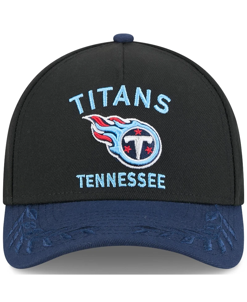 New Era Men's Black/Navy Tennessee Titans 2025 Nfl Draft 9FORTY A-Frame M-Crown Adjustable Hat