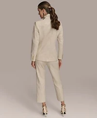 Donna Karan New York Womens Sequin Embellished Linen Jacket Pants