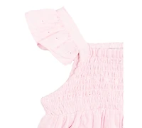 Rare Editions Baby Girls Flutter-Sleeve Ombre Eyelet Dress
