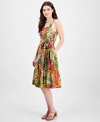 Anne Klein Women's Printed Chiffon Fit & Flare Dress