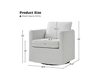 Modern Asser Slipcovered Swivel Chair