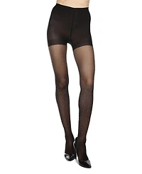 MeMoi Women's All Over Rhinestone Nylon Sheer Tights MTS08471