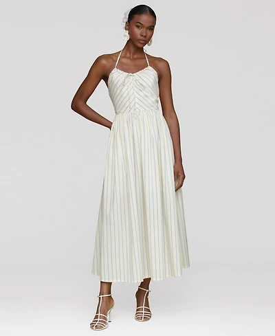 Avec Les Filles Women's Halter Maxi Dress