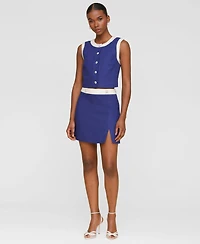 Avec Les Filles Women's Side-Slit Miniskirt