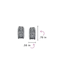 Bling Jewelry Twisted Cable Chain Weave Wide Half Hoop Clip On Earrings For Non Pierced Ears Oxidized Gold Plated Brass