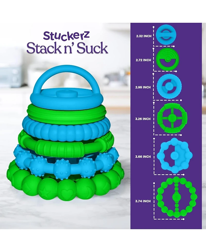 Sperric Toddler Stacking Silicone Toy – Premium Toys for Teething Interactive and Fun Made of Soft Sil