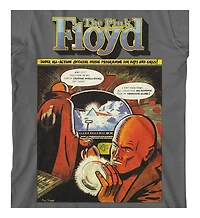 Pink Floyd Boys Dark Side Of The Moon Comic Art Charcoal T-shirt-Medium