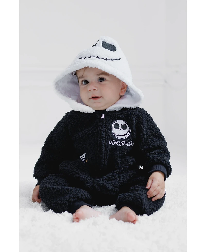Nightmare Before Christmas Baby Boys Zip Up Cosplay Coverall Cozy Sherpa