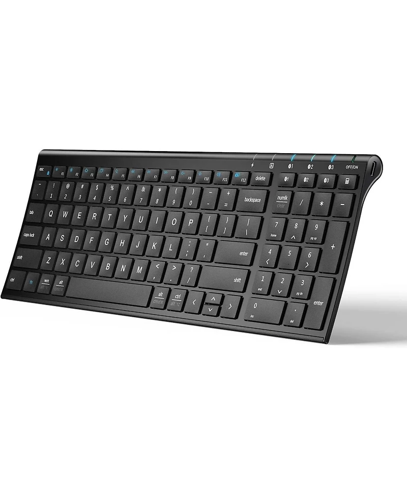 BK10 Bluetooth Keyboard, Wireless Bluetooth Keyboard, Rechargeable Bluetooth 5.1 Multi Device Keyboard