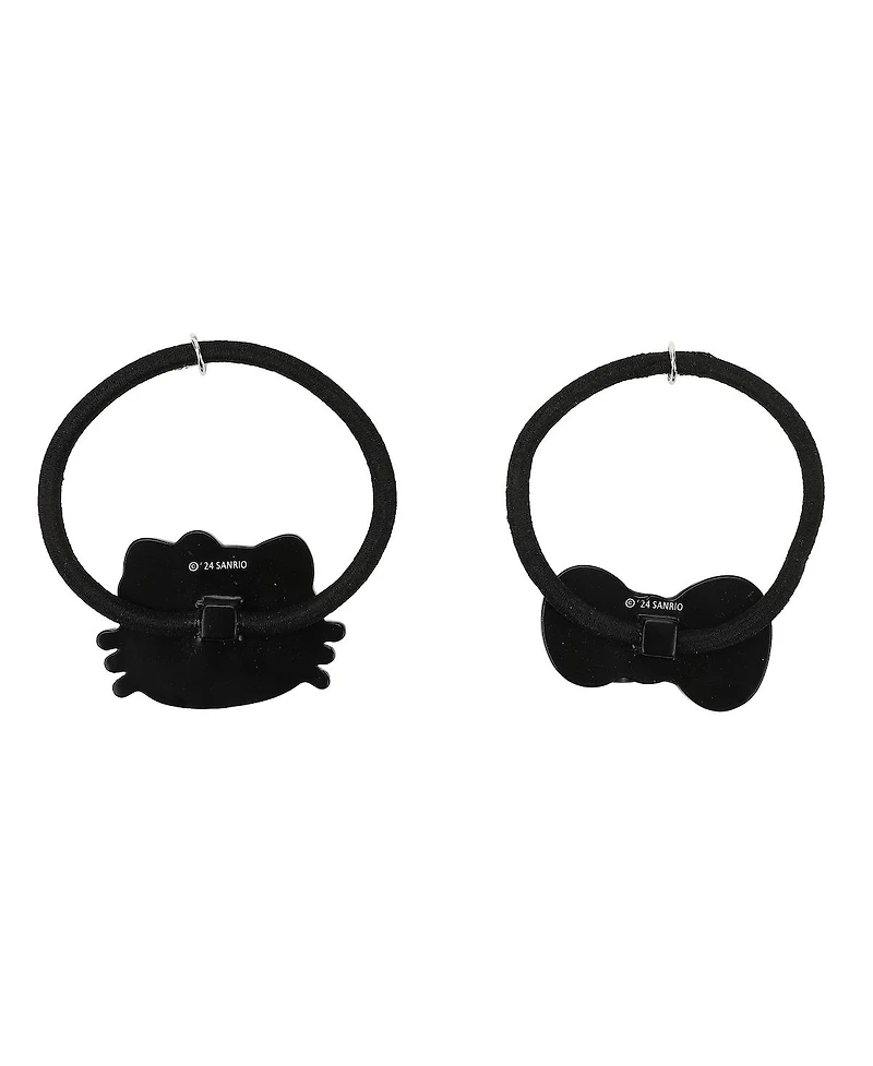 Hello Kitty Character & Bow 2-Piece Stretchy Hair Tie Set