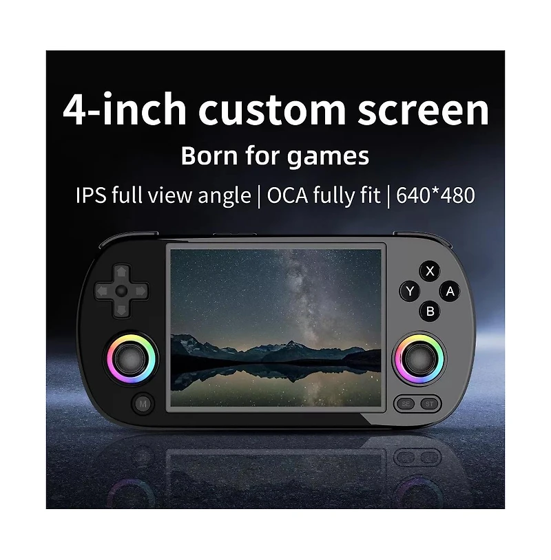 RG40XX H Handheld Game Console Retro Gaming Console 4.0'' Ips Screen 128G Tf Card Pre-Installed Games Supports 5G WiFi Bluetooth Hdmi