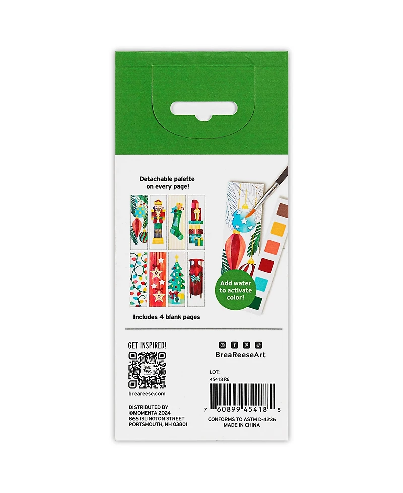 Watercolor Bookmark Pad: Holiday Cheer