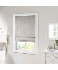 Basketweave Room Darkening Cordless Roman Shade, Single Panel for Bedroom, Thermal Insulated Window Blind Treatment for Living Room