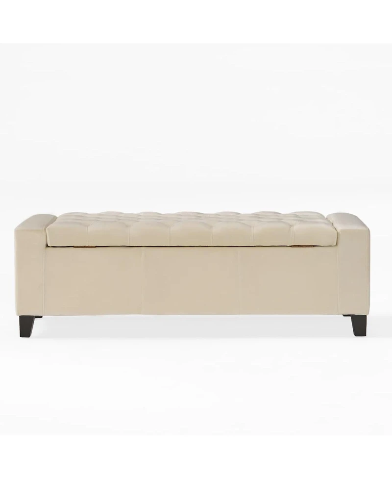 Tufted Upholstered Storage Ottoman Bench with Lift-Top and Versatile Seating for Bedroom or Living Room-The Pop Home