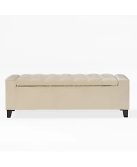 Tufted Upholstered Storage Ottoman Bench with Lift-Top and Versatile Seating for Bedroom or Living Room-The Pop Home
