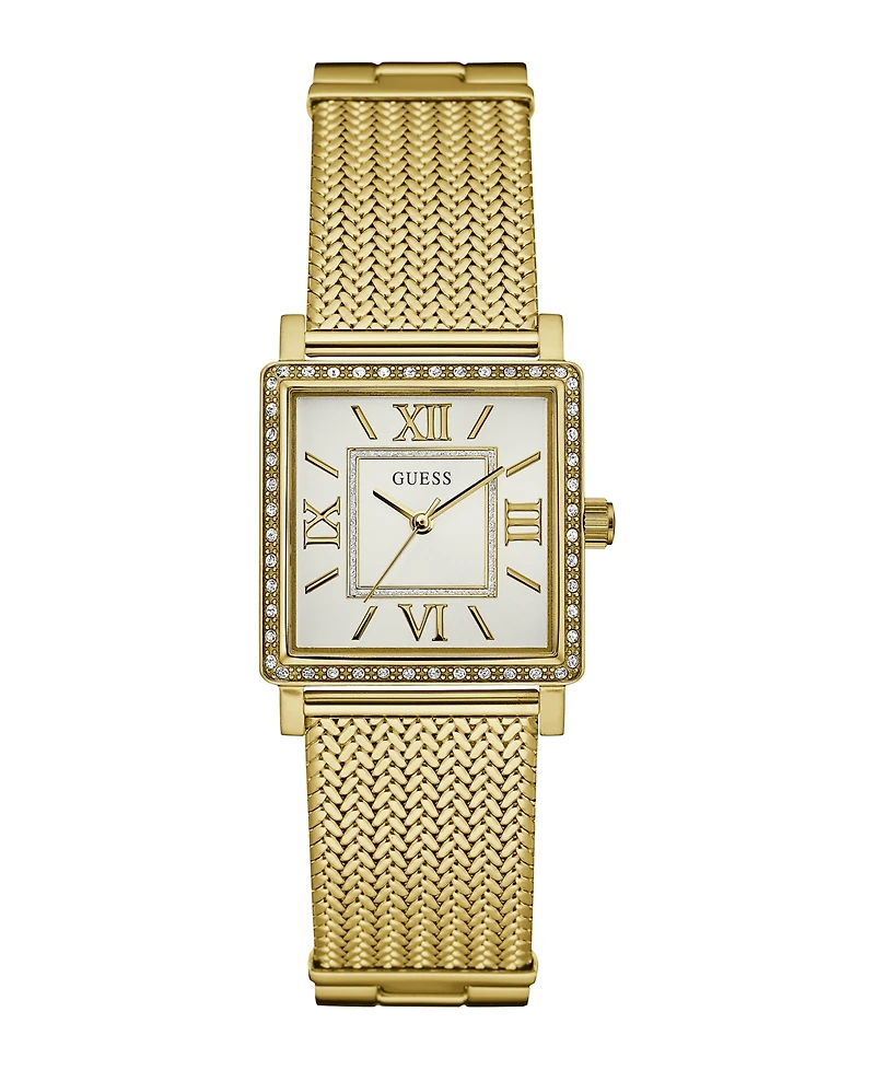 Guess Women's Analog Gold-Tone Mesh Watch, 28mm
