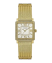 Guess Women's Analog Gold-Tone Mesh Watch, 28mm